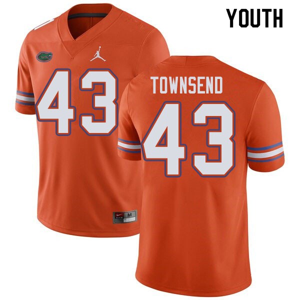 Jordan Brand Youth #43 Tommy Townsend Florida Gators College Football Jersey Orange
